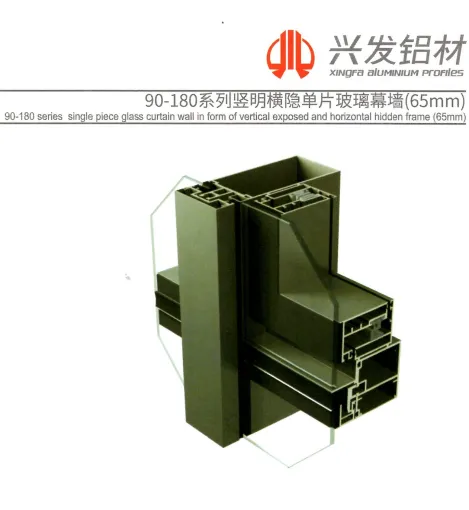 Curtain Wall 90-180 Series Curtain Wall (65 mm) 10 16_90_180_series_single_piece_glass_curtain_wall_in_form_of_vertical_exposed_and_horizontal_hidden_frame_65_mm